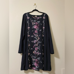 Xhilaration Floral Shift Keyhole Back‎ Dress - XXL